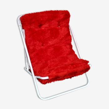 7s folding chair in faux fur