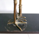 Imposing sculpture heron brass lamp 50 years