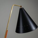 Lampe sur pied Nigel Walters en noir et teck, Hagoort, Pays-Bas, 1958