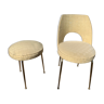 Chaise et pouf vintage