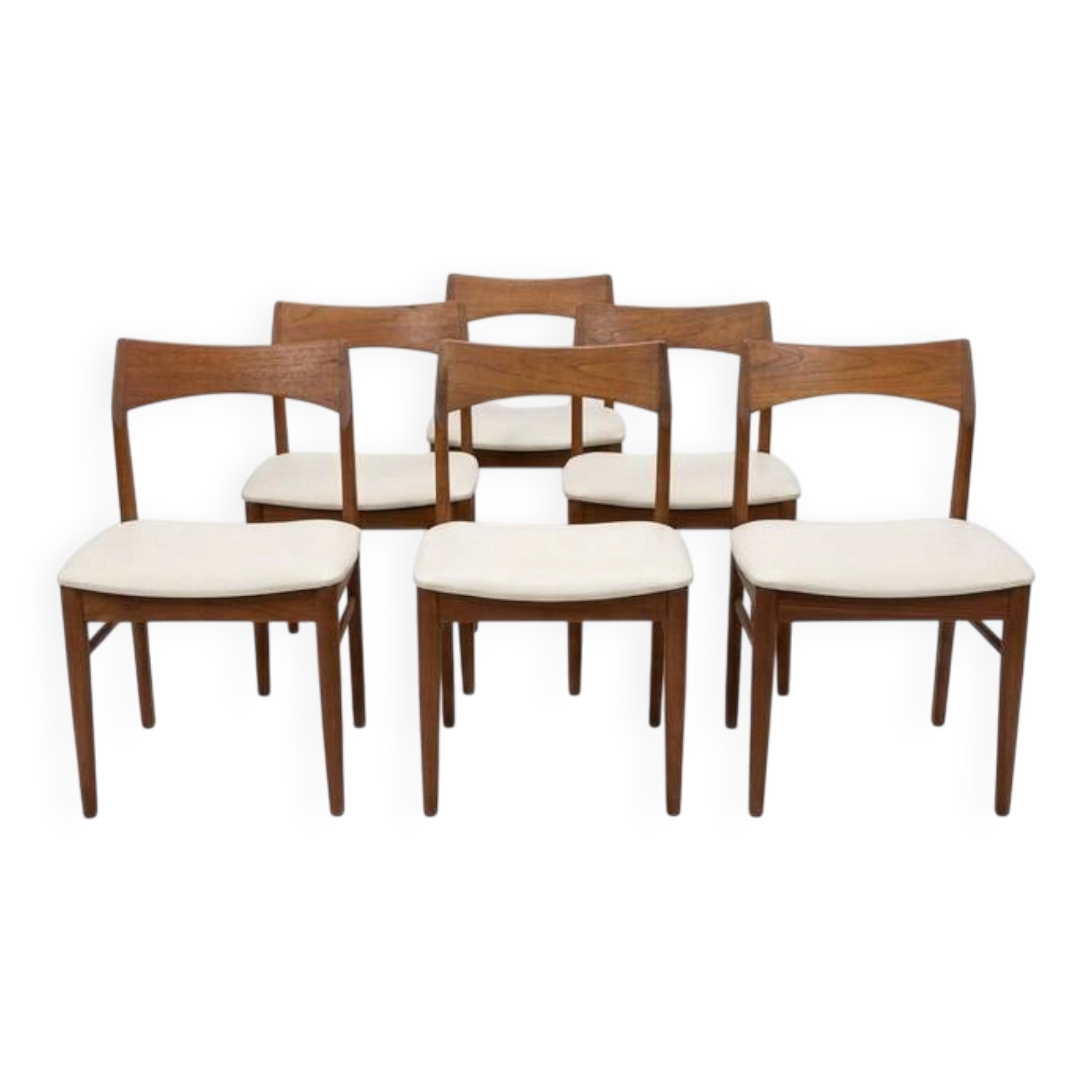 6 chaises danoises par Henning Kjaernulf en teck vintage scandinave 1960