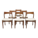6 chaises danoises par Henning Kjaernulf en teck vintage scandinave 1960