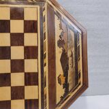 Game of ajedrez, madera tallada, Arts & Crafts, circa 1900 - Inglaterra