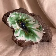 Lava stone enamelled catchall, 1970s