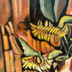 Nature morte, livres et tournesols, huile sur panneau
