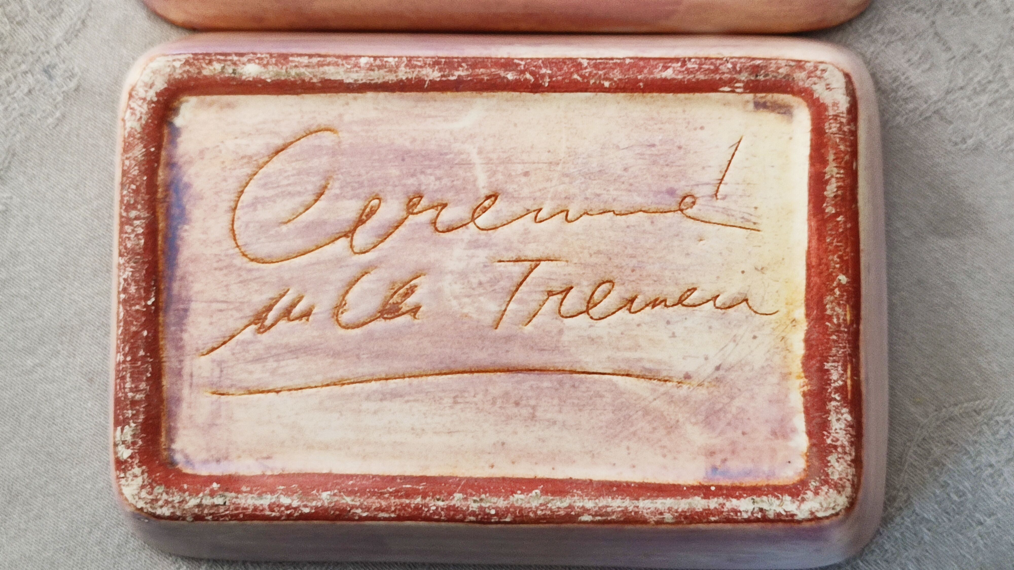 Polychrome presentation dishes of Marie Christine TREINEN (XXth) Vallauris