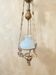 Art Nouveau suspension, rising and falling, in slipware, around 1900.