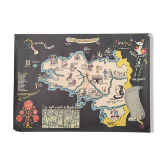 Map legends of Brittany 1955