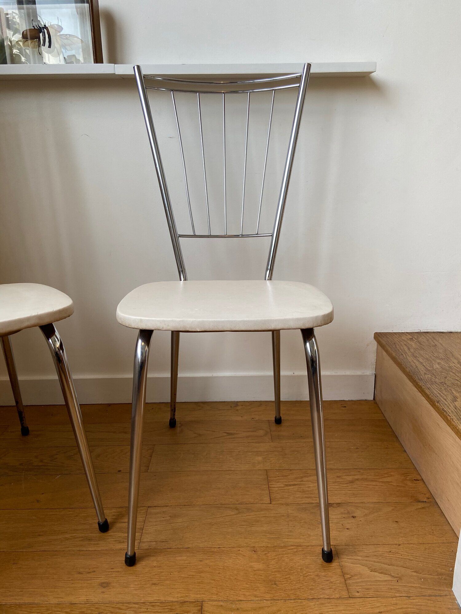 Pair of chrome chairs