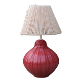 Bedside lamp and rope lampshade
