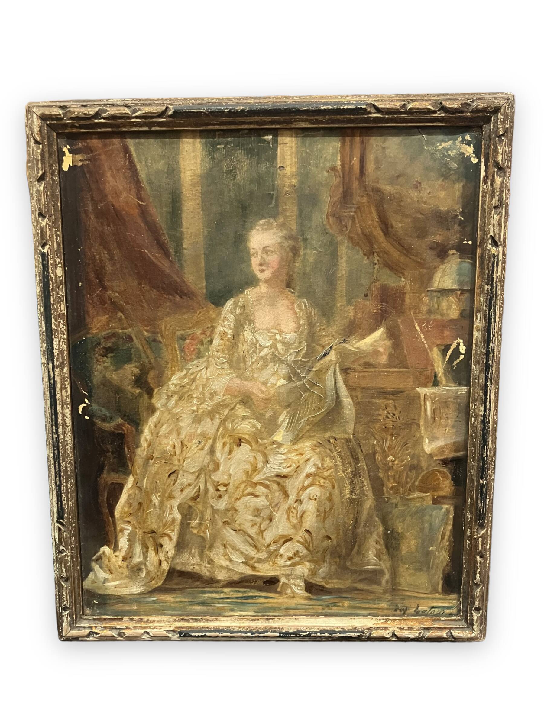 Oil painting on canvas courtesan