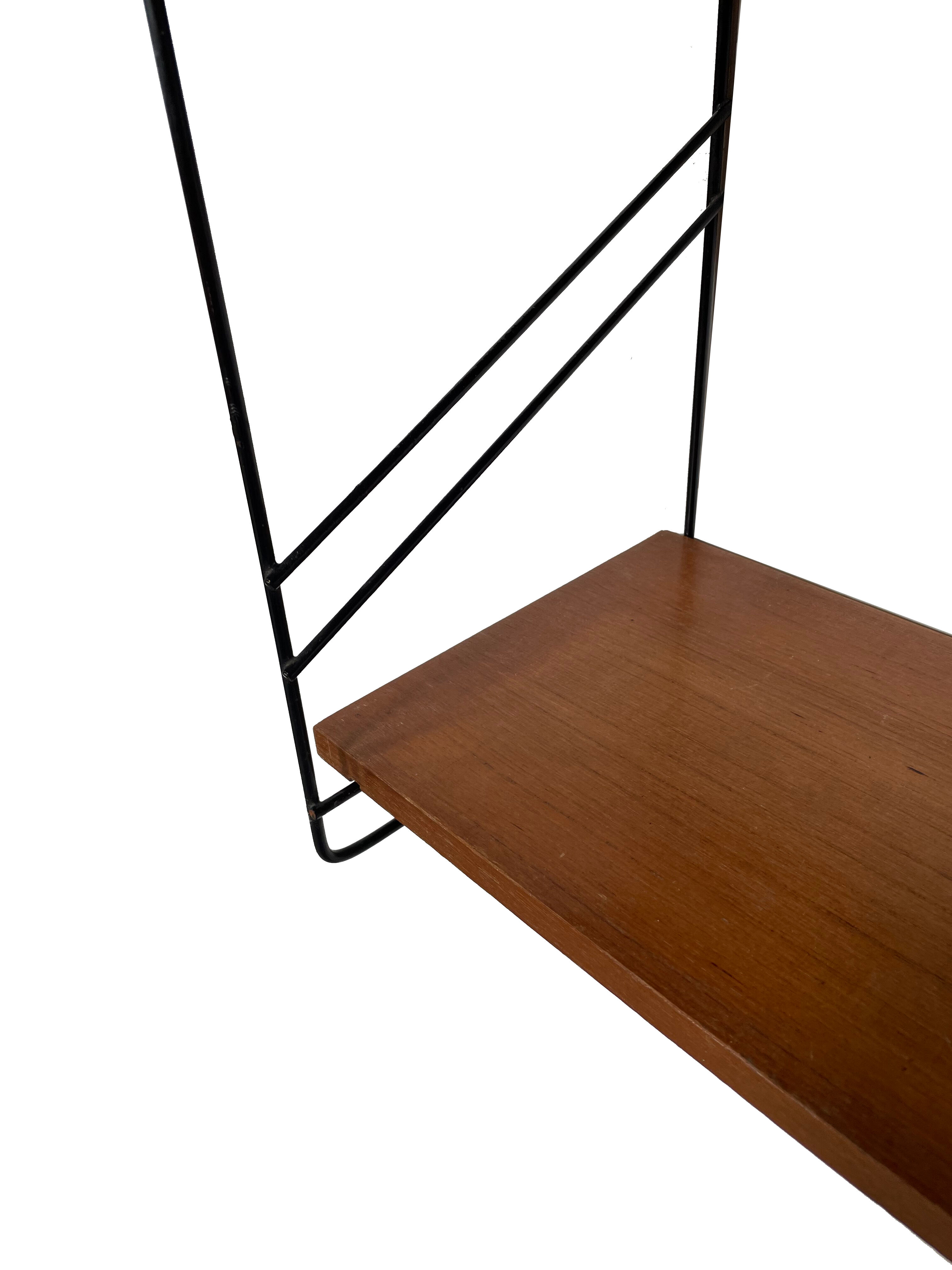 Vintage teak wood wall shelf wall rack