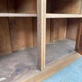 Renovated art deco sideboard in solid oak and marble