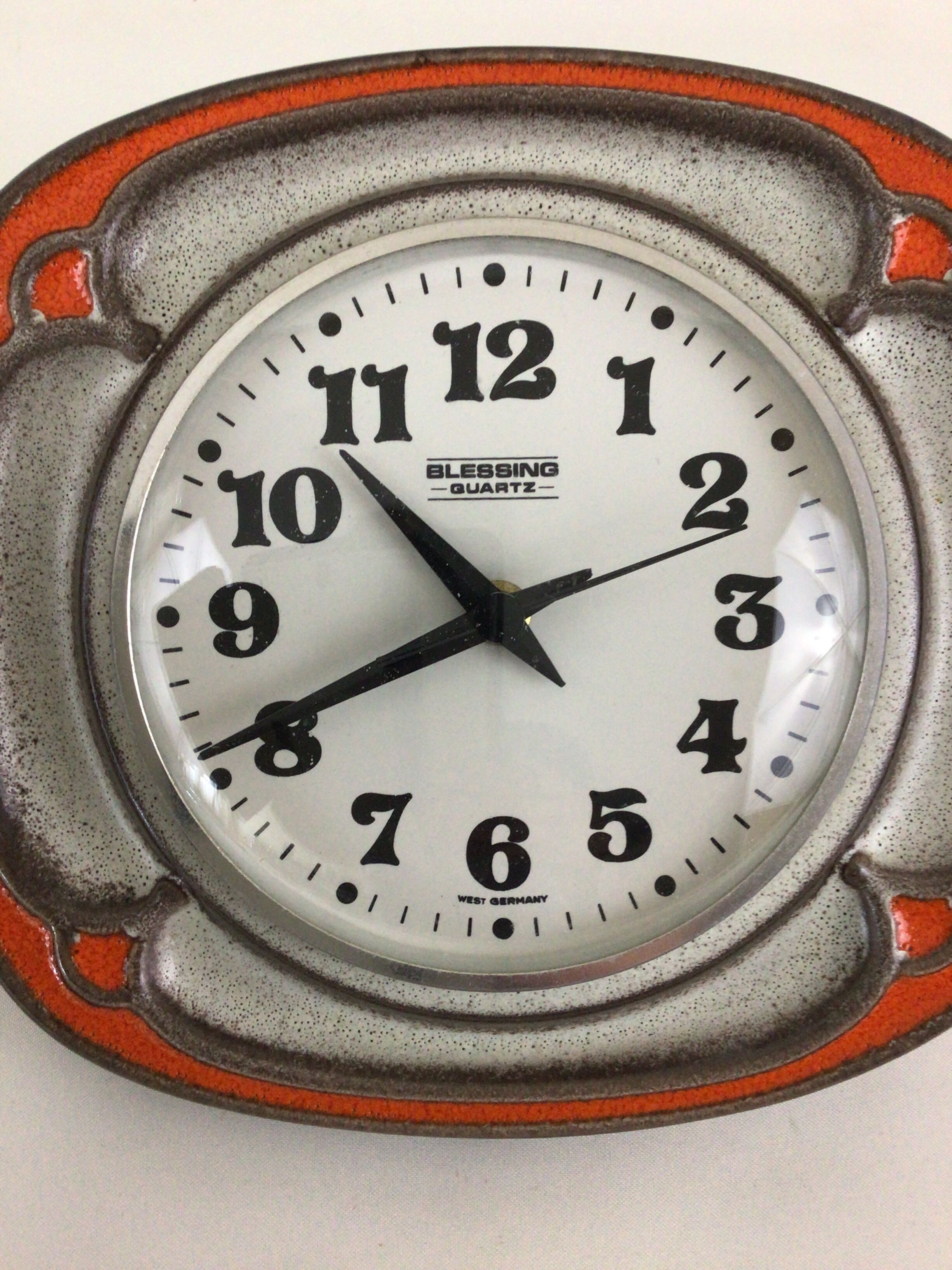 West Germany earthenware clock 70s