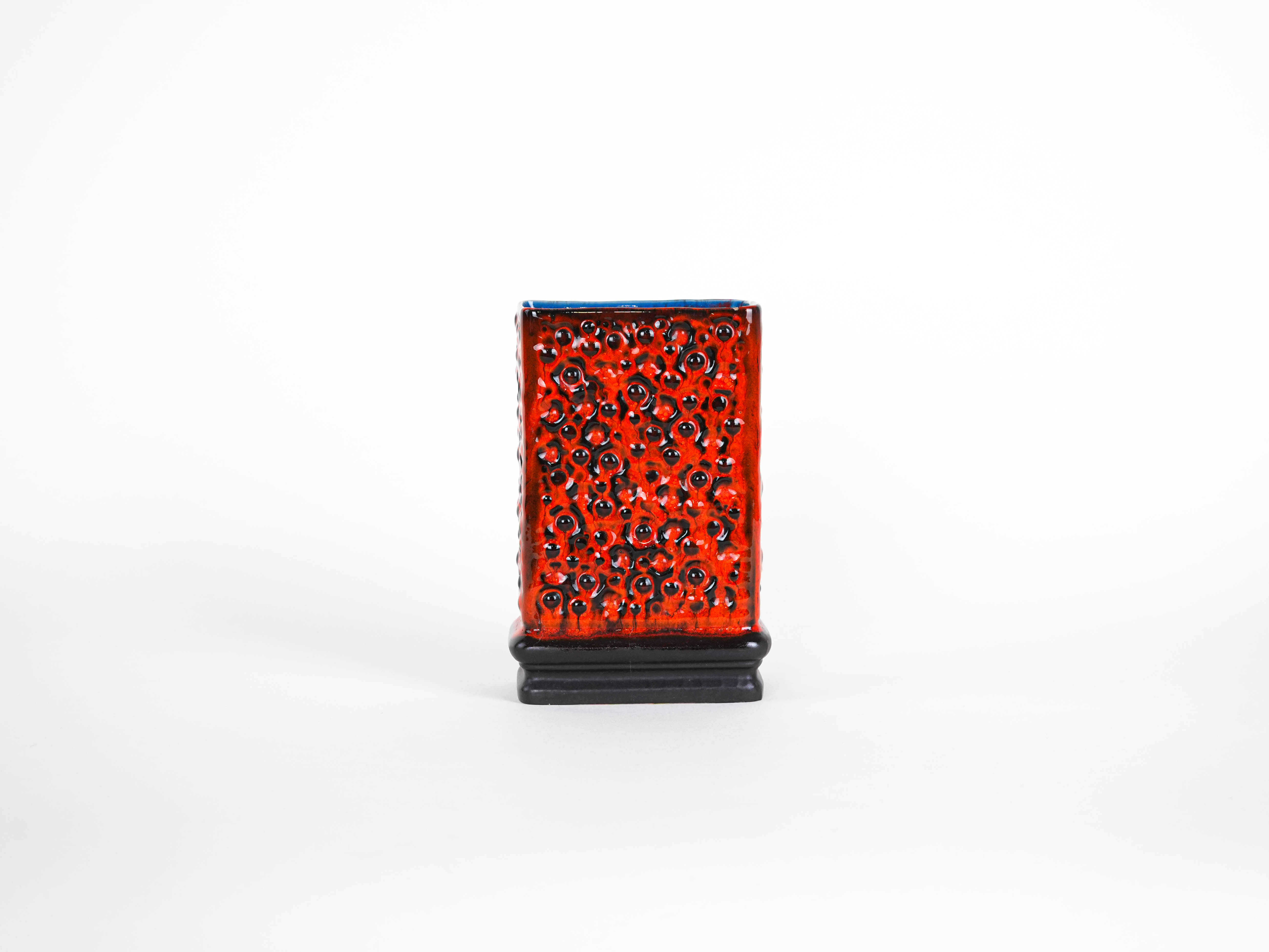 Ceramic vase, Fat Lava, German design, 1960s, made in West Germany