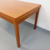 Vintage 60s Scandinavian style teak dining table with extensions