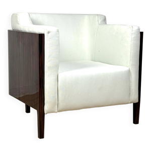 Fauteuil Art Déco ''New York'' – Placage en ébène de Macassar