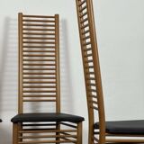 Ladder Back Dining Chairs, Italy, 1980, Set of 4