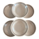 Set of 6 Stoneware Deep Plates Signed Sarreguemines - Vintage Style Ru