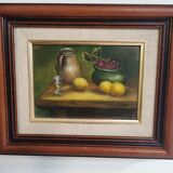 Nature morte, huile sur panneau, classique