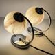 Pair of art deco lamps, chrome glass
