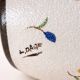 Art Deco vase by Louis Dage, frosted enamel and hand-painted floral decoration, years.