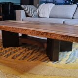Table basse en noyer massif