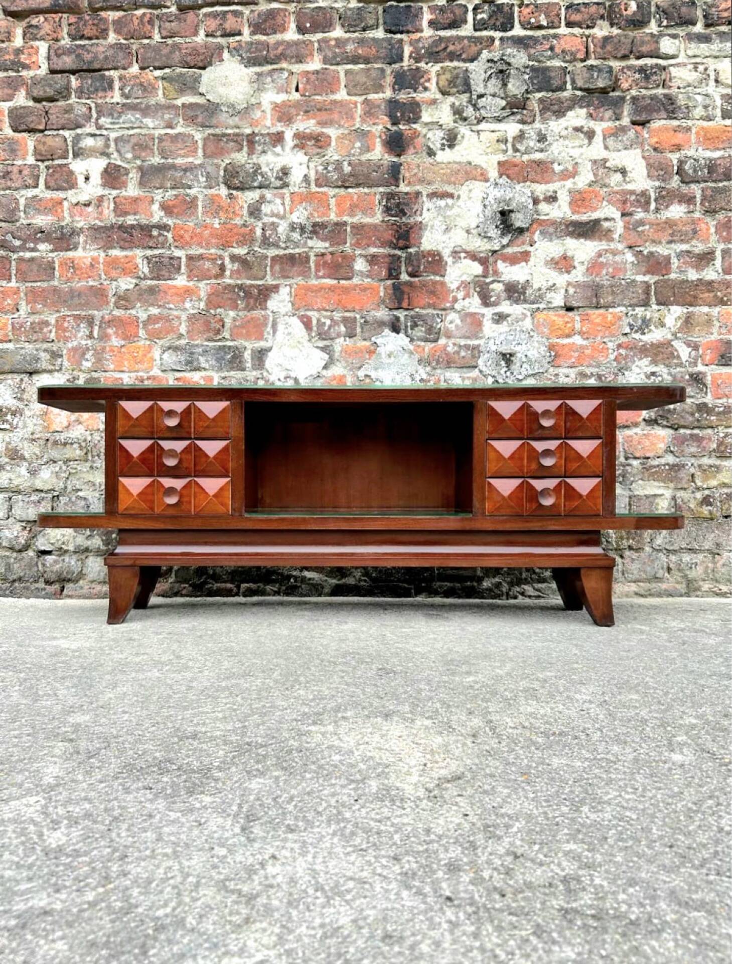 Art Deco mahogany sideboard, television unit.