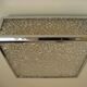 Vintage ceiling lamp with plastic sheets in chomed profiles 46x46 cm