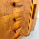 Antique walnut sideboard in Art Deco style from the 1930s.