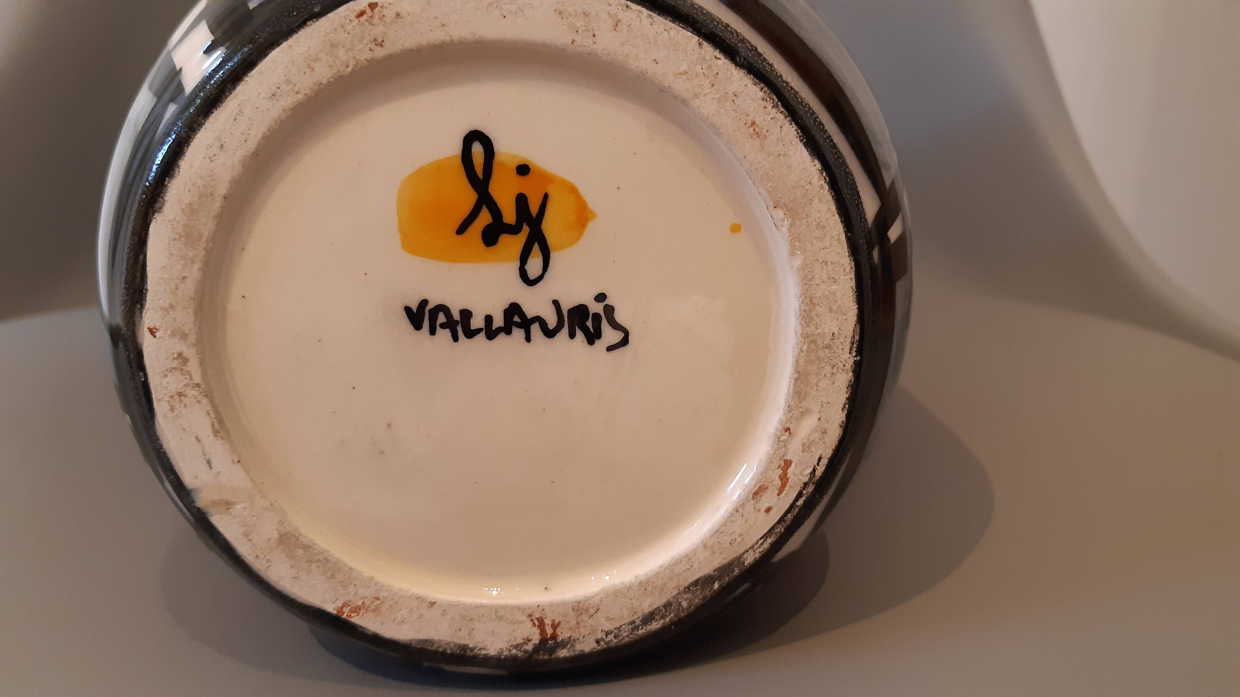 Superb large ceramic vase/jar Vallauris Jacques Laurent
