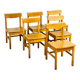 6 vintage oak chairs from the 1960s
