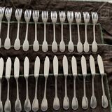 12 Christofle forks and 12 knives – Silver plated