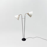 Floor lamp with two shades