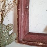 Old frame wood dark burgundy color
