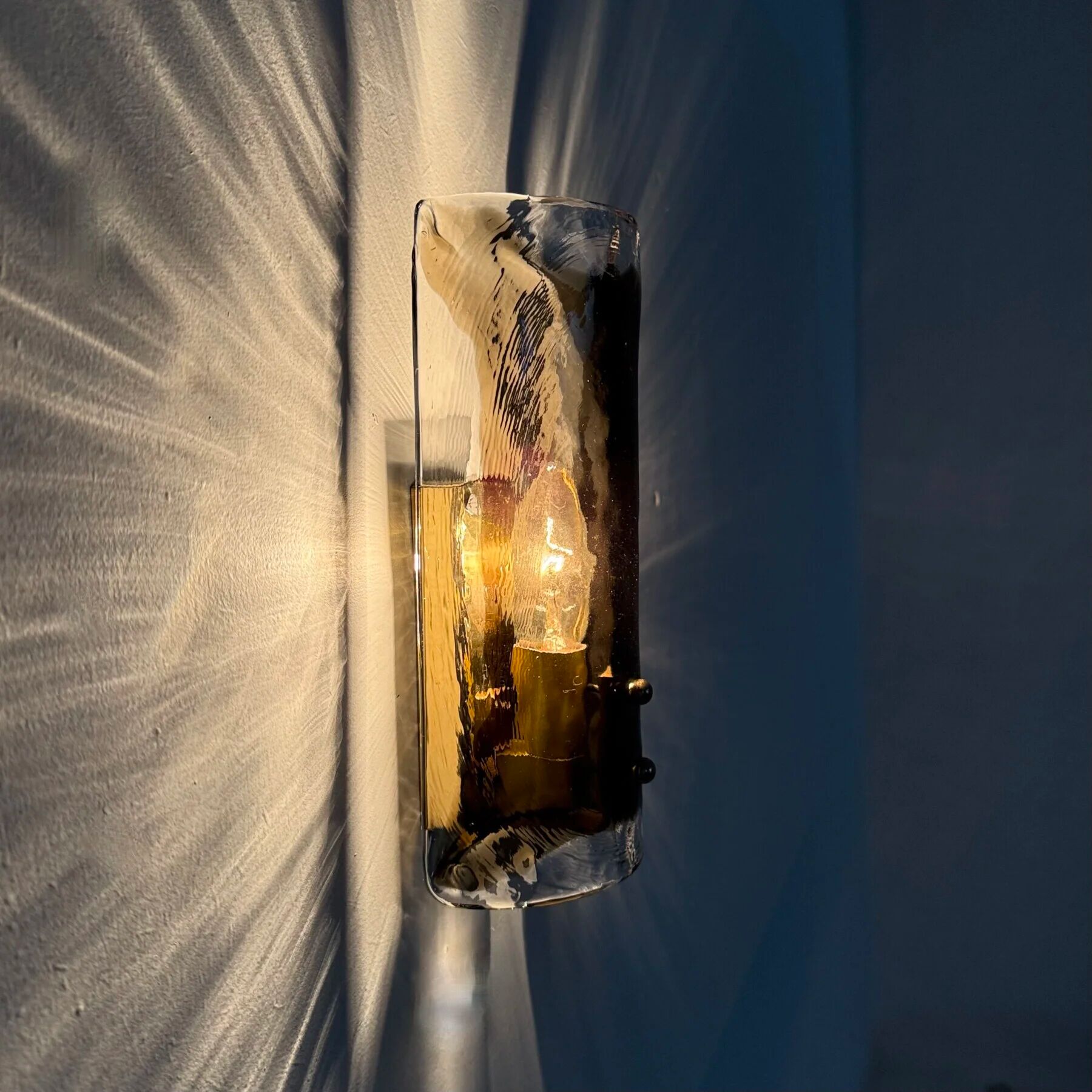 Mid-century glass wall lamp sconce J.T. Kalmar, 1970s, Germany