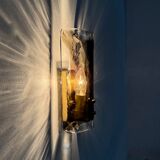 Mid-century glass wall lamp sconce J.T. Kalmar, 1970s, Germany