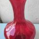 Red glass vase