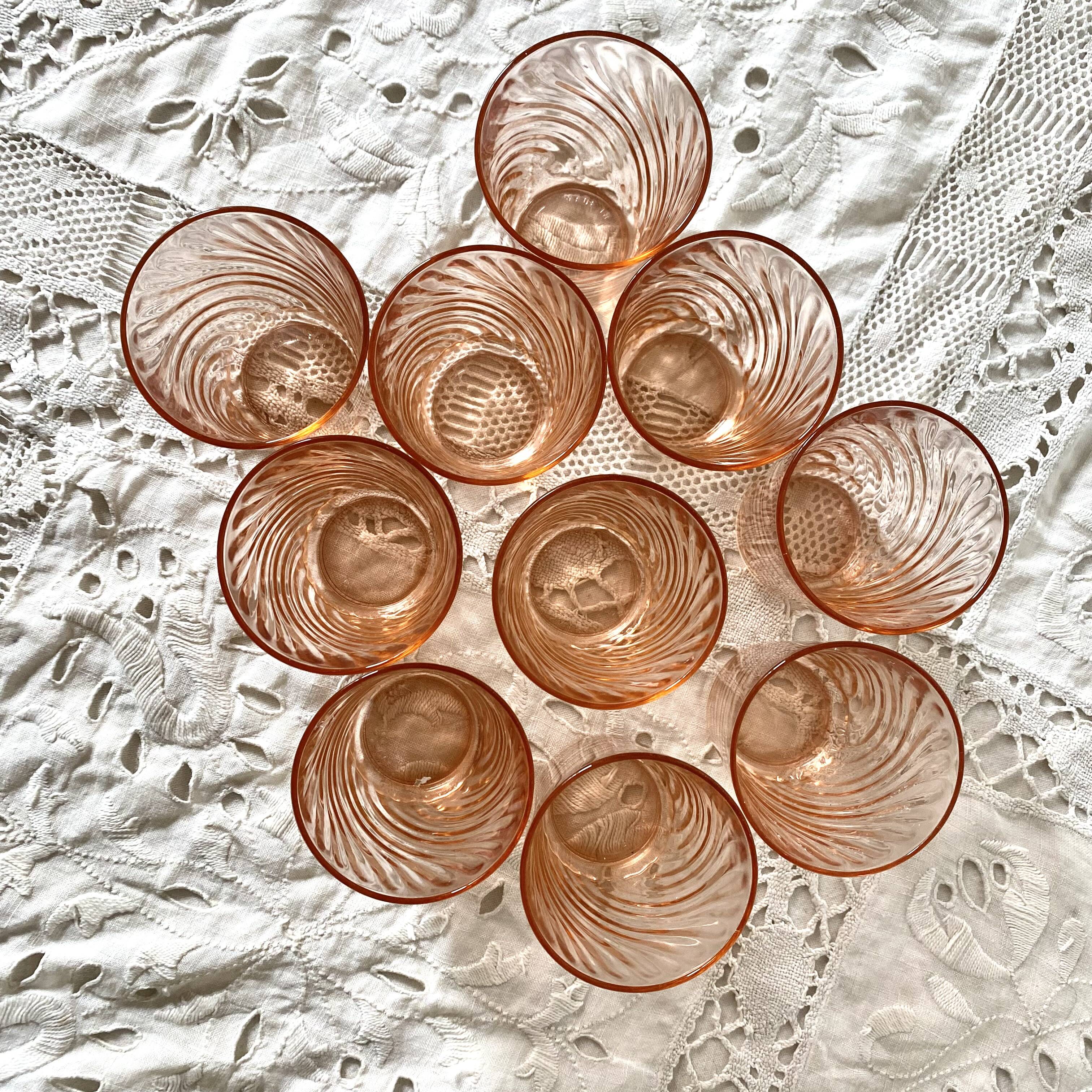 Vintage Rosaline water glasses