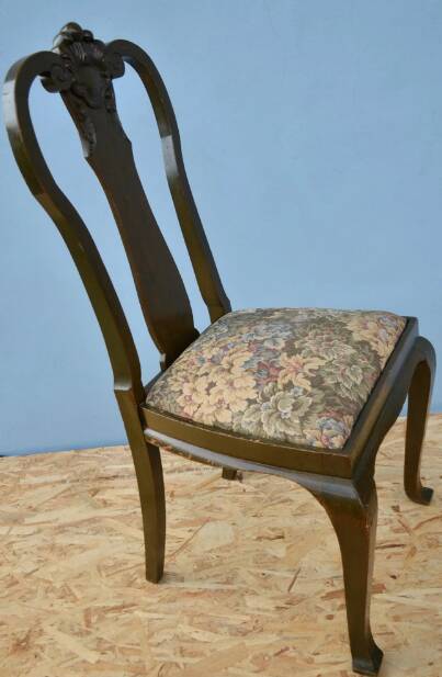 Chaise Queen Anne en chêne massif - début du XXe siècle