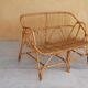 Banquette vintage en rotin
