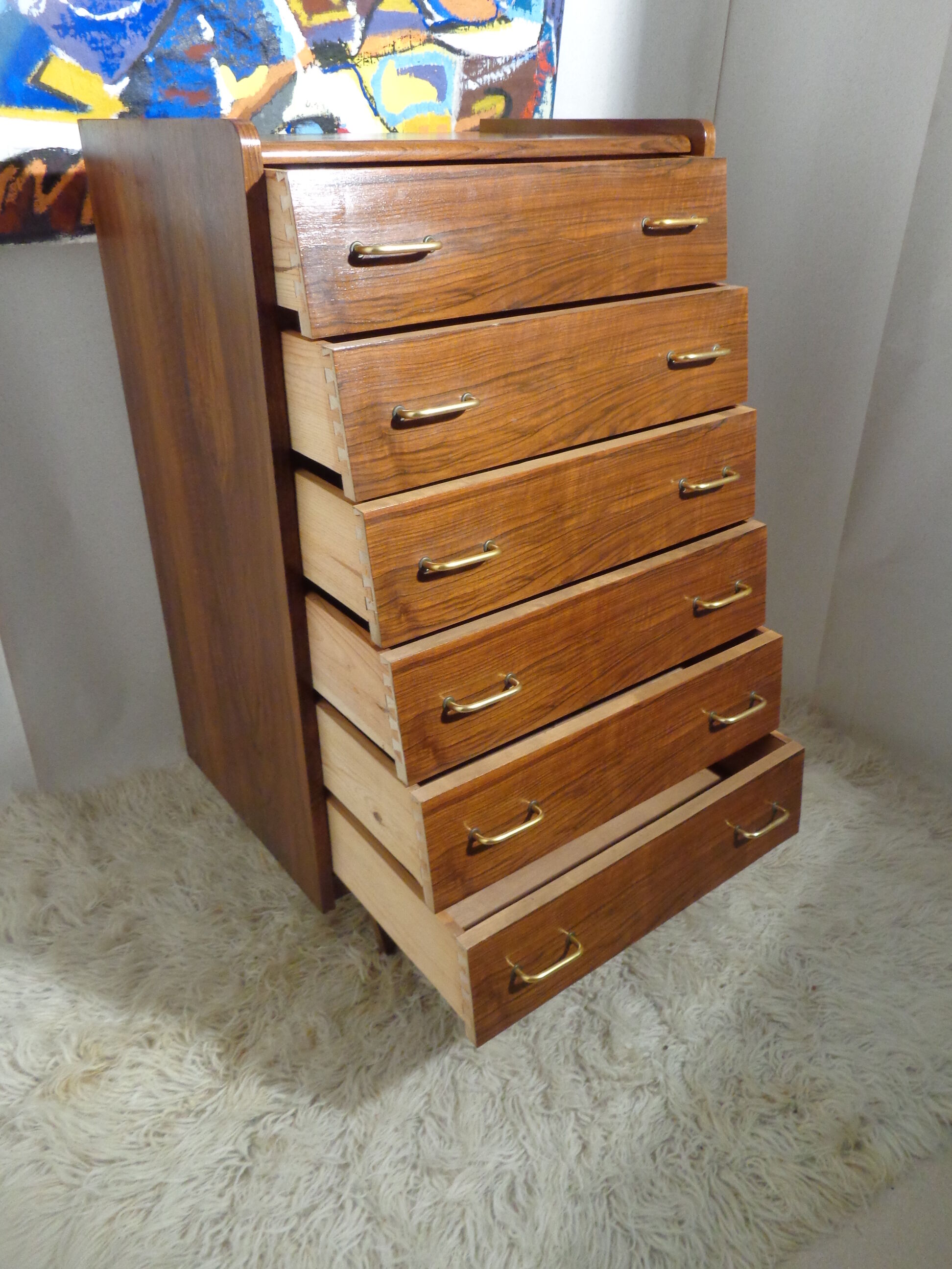 Vintage rag chest of drawers from the 60s