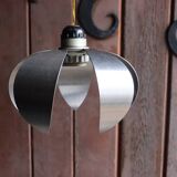 Vintage brushed metal flower-shaped pendant light