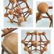 Sculptural modeling of a solid wood atom contemporary design