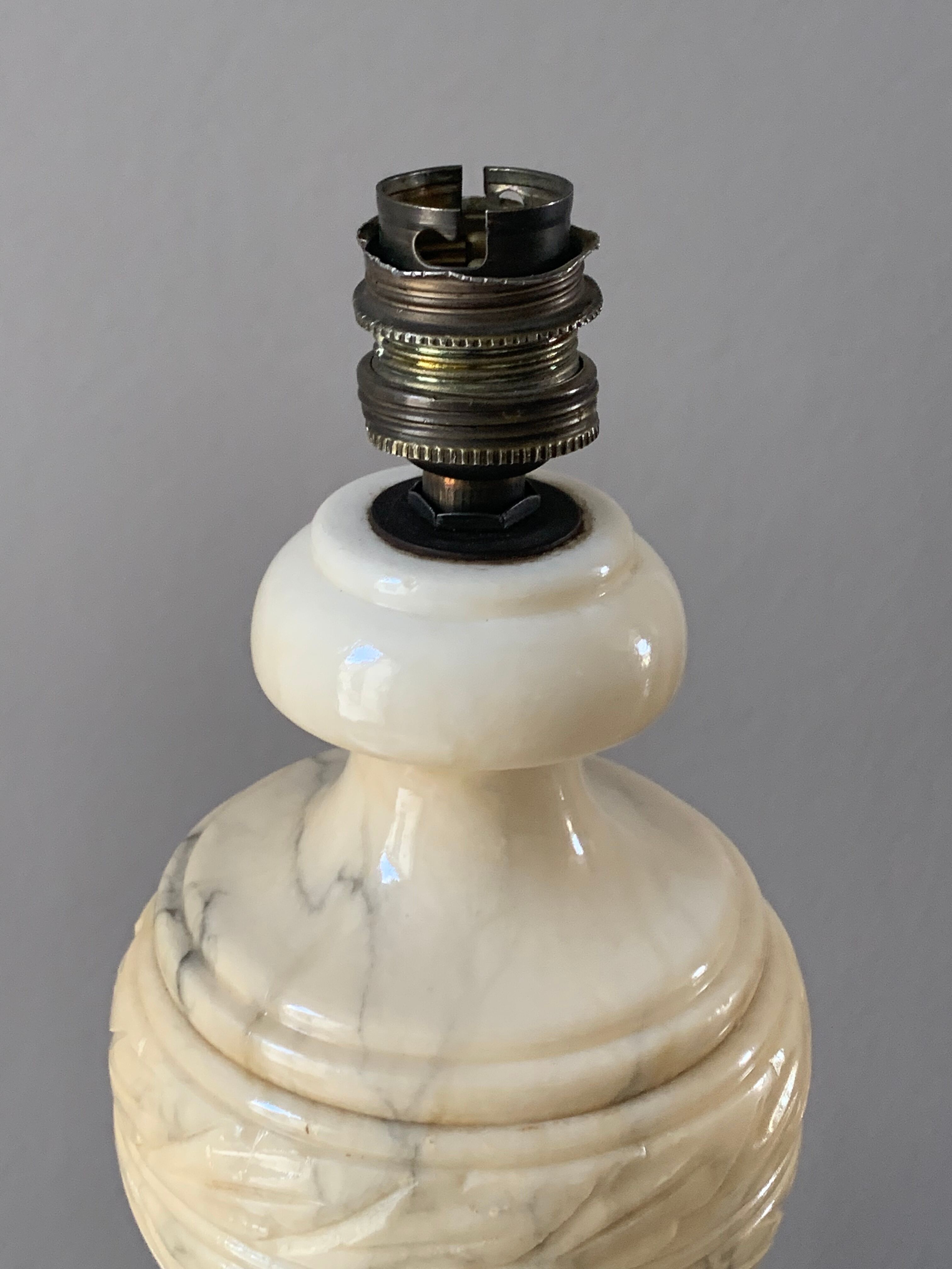 Vintage marble lamp foot
