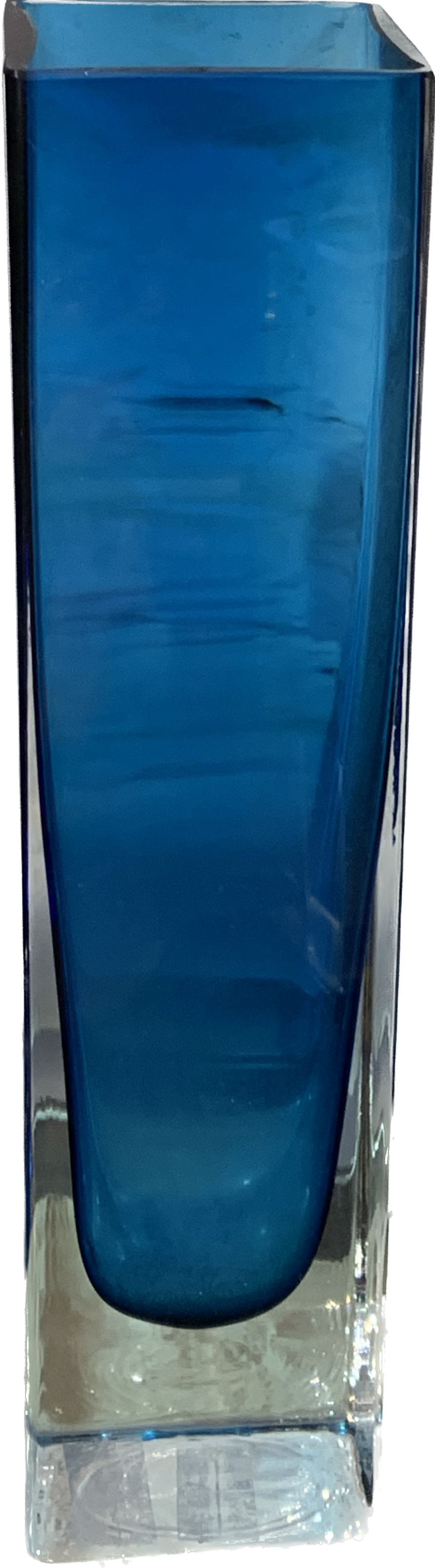 Vase glass of Murano vintage 1960 blue