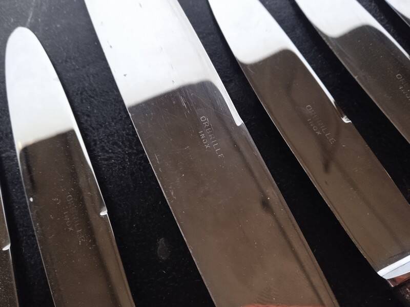 12 + 1 Orbrille knife silver metal art deco period