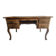 Antique wooden desk with 4 drawers.