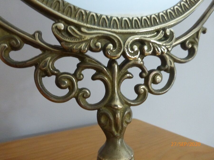 Brass psyche mirror 27x38cm