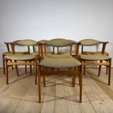Set of 8 Erik Kirkegaard chairs for Høng Stolefabrik – vintage Scandinavian design